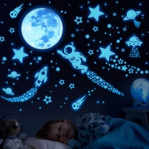 Pack of 1503 Luminous Stars Moon Starry Sky Stickers Children's Room