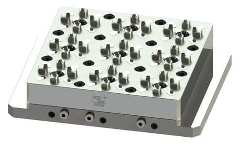 PA-10003K 9-in-1 High-Density Pneumatic Chuck | Batch Processing Solution | EROWA-Compatible Workhol