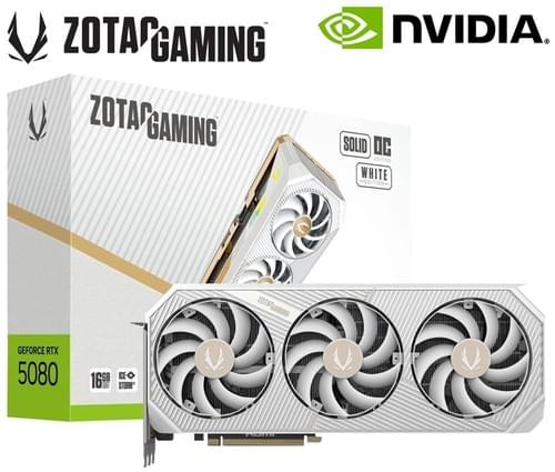 ZOTAC 索泰 RTX 5080 SOLID OC White Edition 16G 顯示卡