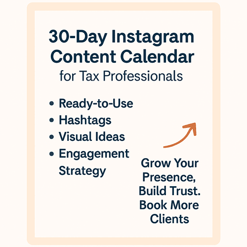30 Day Instagram Content for Tax Professionals