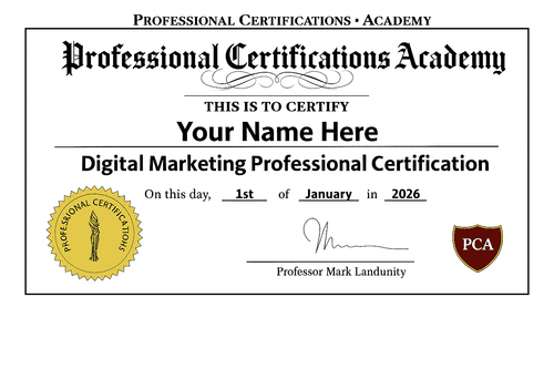 Digital Marketing Professional Certification