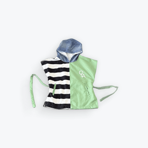 Hoodie Quick Dry Strips Beach Poncho