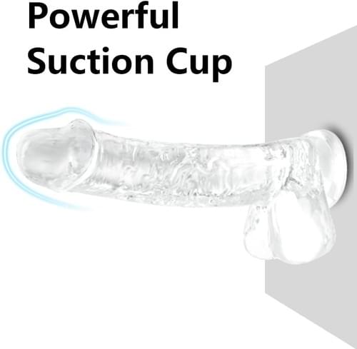 Godemichet en silicone avec ventouse a fixer sur toute surface plane