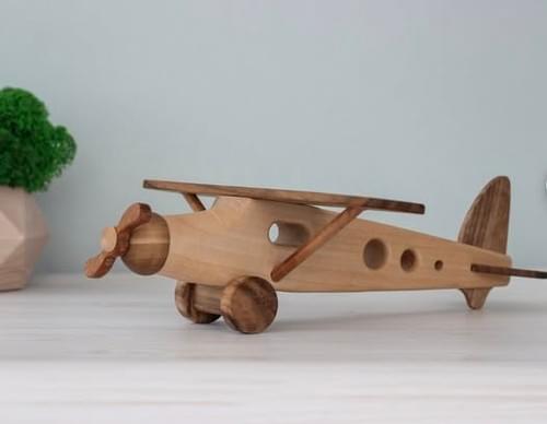 木製螺旋飛機 Handmade Wooden Airplane toys