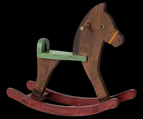 鼠小孩的搖搖木馬(深棕款)Rocking horse, Mouse - Dark brown