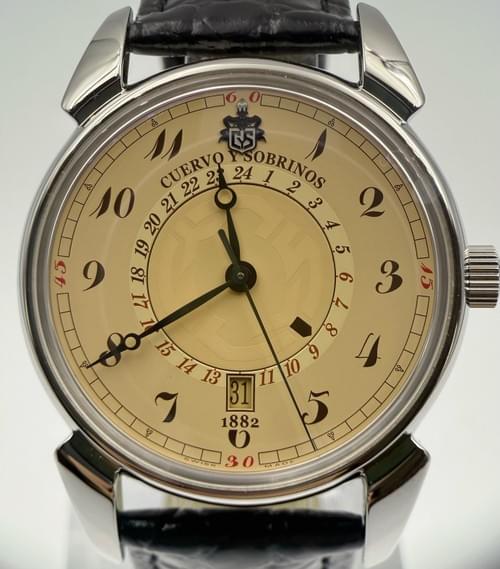 CUERVO Y SOBRINOS クエルボ・イ・ソブリノス Historiador GMT 3196-1C 自動巻 40mm