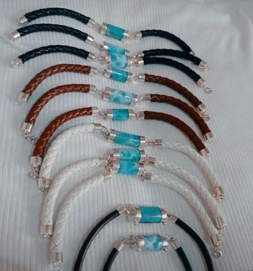 Larimar small tub bracelets