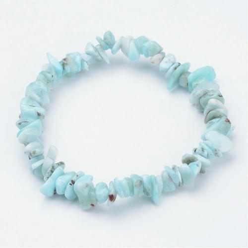Larimar chips natural bracelet.