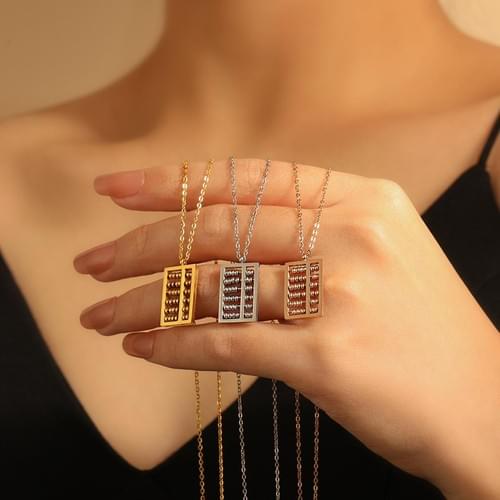 Abacus Pendant Necklace — Linen Hour Collection