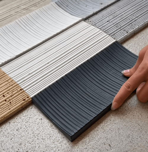 Clay Textured Tiles | Fluted Concave Collection