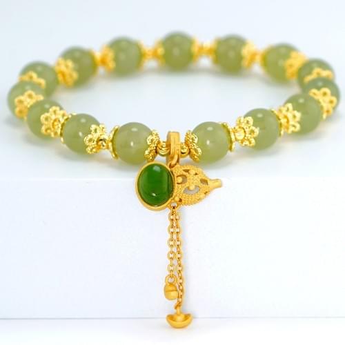 Green Hour Charm Bracelet — Quiet Hours Collection
