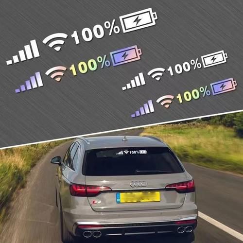 Fits for Universal Funny WIFI Signal Car Decal - Premium PVC Reflective Sticker