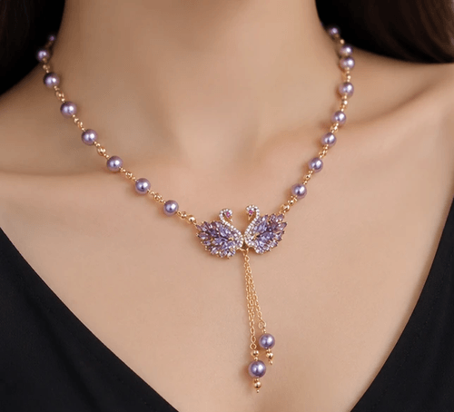 Gilded Swan Strand — Twilight Bloom Collection