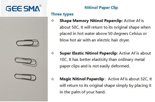 Nitinol Paper Clip
