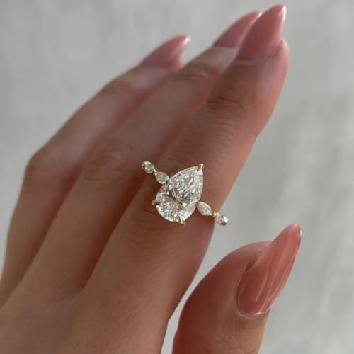 Teardrop Zirconia Ring