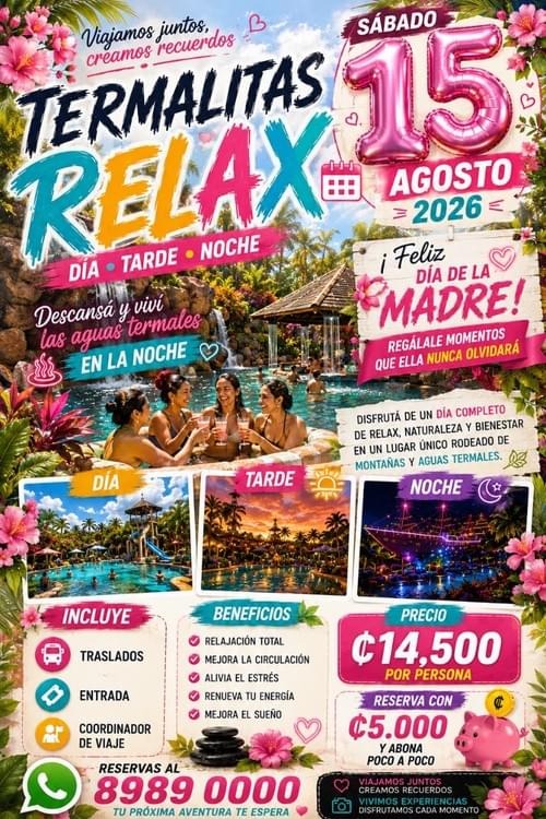 Tour Termalitas Relax Dia de la Madre