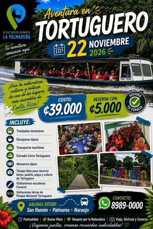 Tour y Aventura en Tortuguero