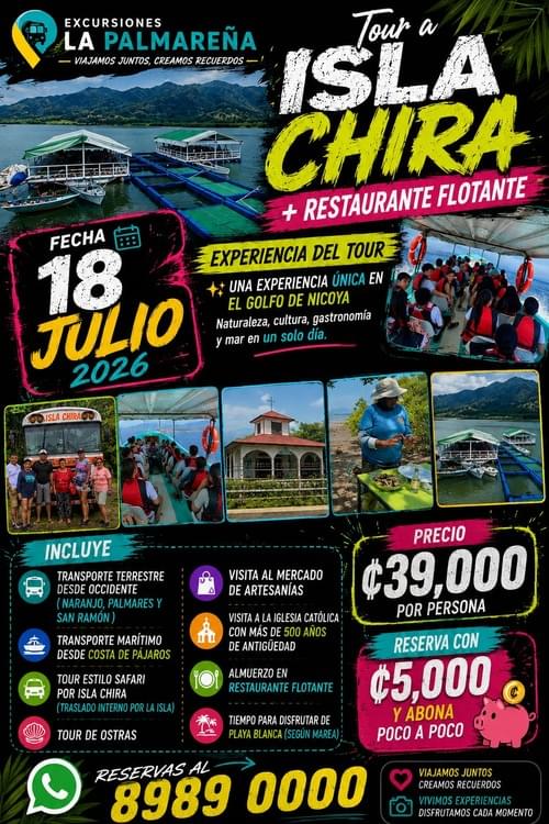 Tour Isla Chira+ Restaurante Flotante