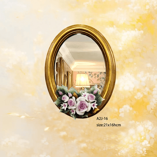 Beautiful Handmade Capodimonte Style Porcelain Flower Bouquet in Oval Frame Wall