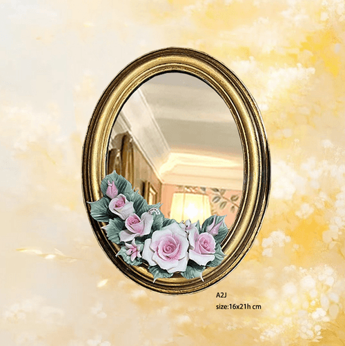 Beautiful Handmade Capodimonte Style Porcelain Flower Bouquet in Oval Frame Wall