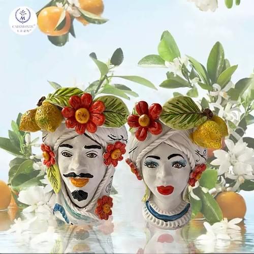 Sicilain Head Vase