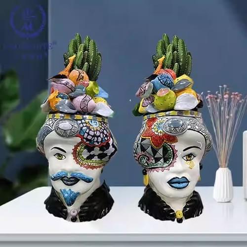 Sicilain Head Vase