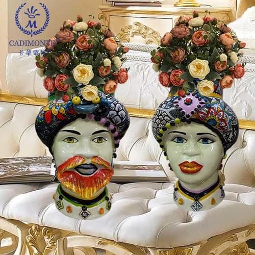 Sicilain Head Vase
