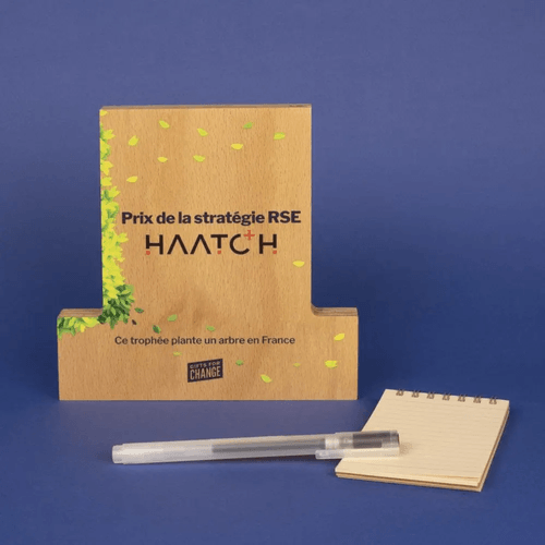 Trophée en bois Carré - Éco-responsable, Made in France