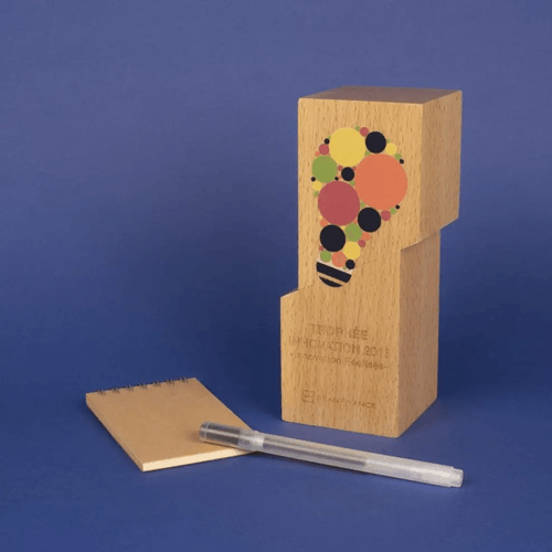 Trophée en bois César - Éco-responsable, Made in France
