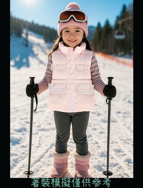 淺粉小香風四袋鴨絨防風馬甲/VIP價690=點數30