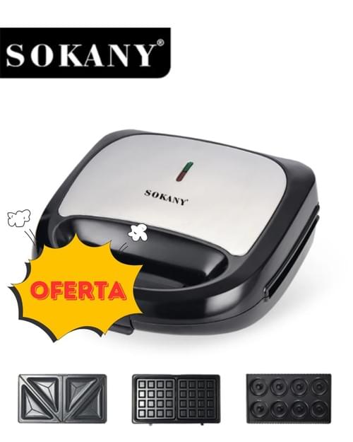 Sandwichera 3 en 1 de 4 rebanadas SK-902