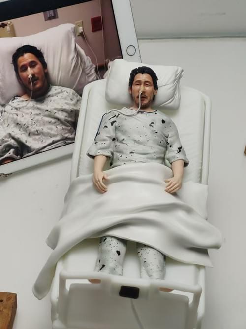 Markiplier in Hospital Bed – Handmade Clay Figurine | As Seen on Cold Ones