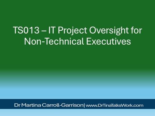 TS013 – IT Project Oversight for Non-Technical Executives