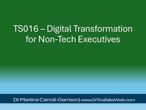 TS016 – Digital Transformation for Non-Tech Executives