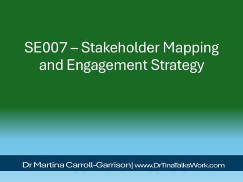 SE007 – Stakeholder Mapping and Engagement Strategy