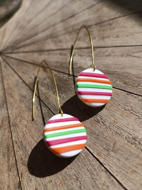 Nénettes rayées ~ Boucles d'oreilles