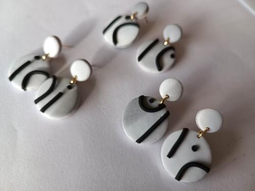 Marbrée ~ Boucles d'oreilles