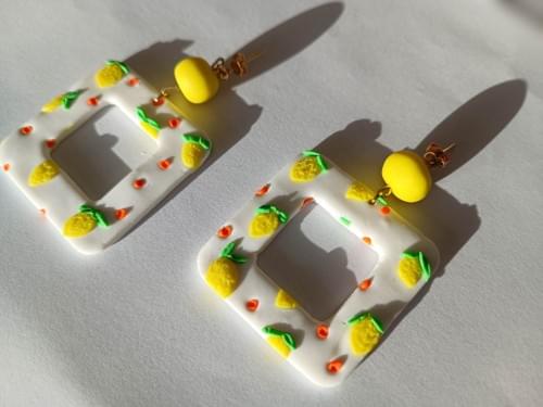 Citrons ~ Boucles d'oreilles
