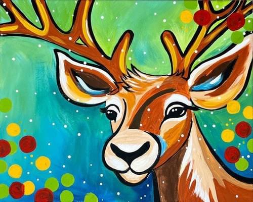 COLORFUL REINDEER PAINT PARTY KIT!