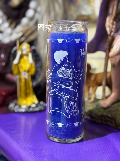 (实拍有货)学业祭坛仪式蜡烛——提高注意力(蓝色)