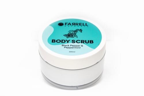 Farrell Body Scrub – Black Pepper & Peppermint