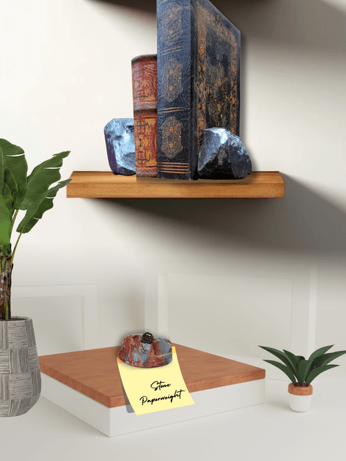 Natural Stone Bookends – Heavy & One-of-a-Kind