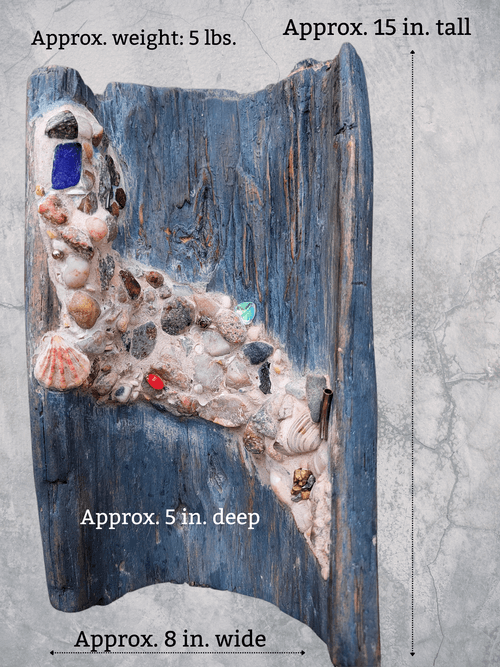 Lake Superior Driftwood Mosaic Wall Art – Stones, Beach Glass, Shells & Hidden Treasures