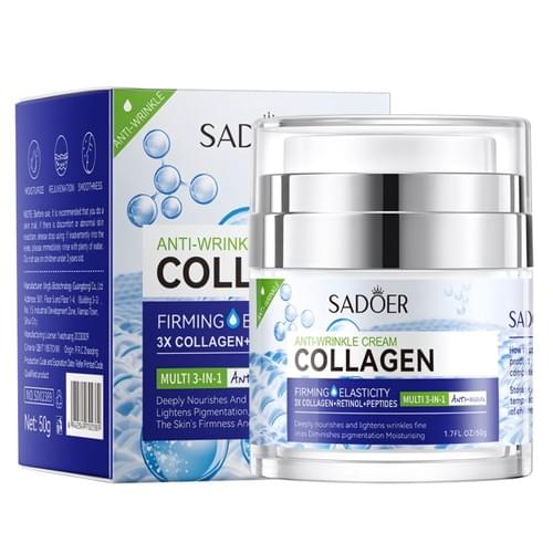 Cremă colagen SADOER Antirid 3X Efect Colagen / Retinol / Peptide 50g