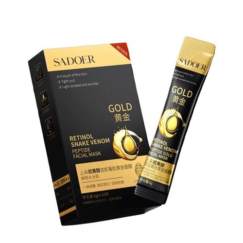 Gold Retinol Snake Venom SADOER Peptide Mască de față 10x6g