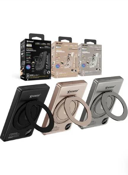 XPower MAGNETO M10Q 6合1超薄鋁合金數顯10000mAh 15W&5W 磁吸無線快充+20W PD移動電源