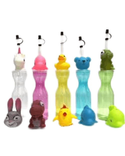 vaso pitillo animales