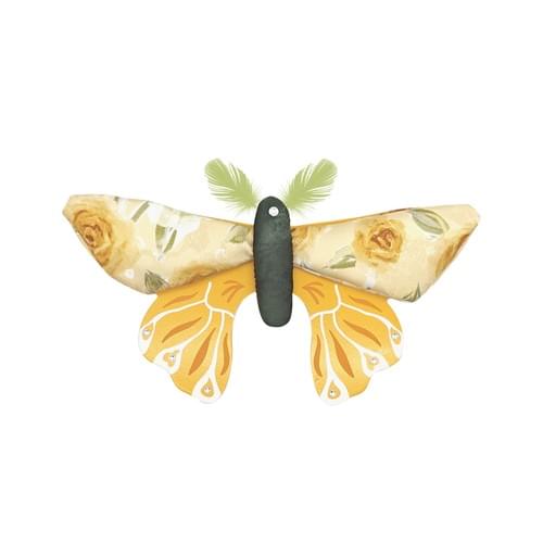 Butterfly ornament, Butterfly Wall Art Trio, Fabric & Plywood, Hanging Decor