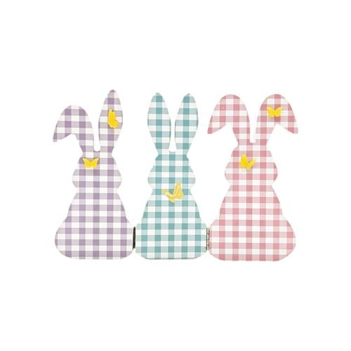 Bunny Triple Board, MDF Wooden Wall Art