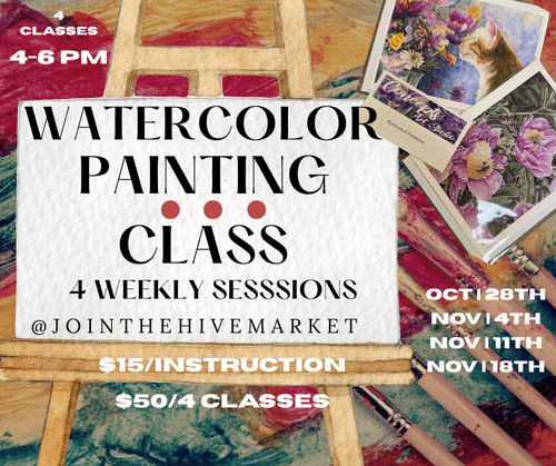  🎨 Sip, Paint & Create: Watercolor with Kathryn Swantee (4 separate sessions)